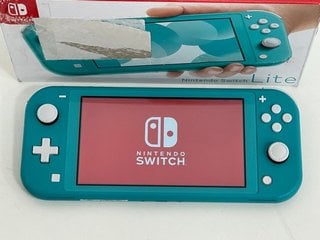 NINTENDO SWITCH LITE 32GB GAMES CONSOLE (ORIGINAL RRP - £199) IN TURQUOISE: MODEL NO HDH-001 (WITH BOX & ALL ACCESSORIES) [JPTM121386]