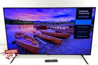 SAMSUNG TU8000 CLASS 50" 4K, HDR, SMART TV: MODEL NO UE50TU8000K (WITH STAND & REMOTE) [JPTM121823]