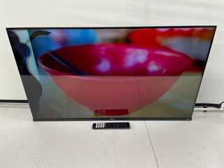 HISENSE LED 43" TV: MODEL NO 43E6KTUK (WITH REMOTE, STAND & POWER CABLE, SCREEN DAMAGE) [JPTM121078]