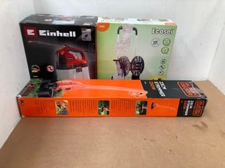 3 X OUTDOOR ITEMS TO INCLUDE EINHELL CORDLESS PRESSURE WASHER 18V - MODEL NO. GE - WS 18/75 LI - SOLO: LOCATION - D 15