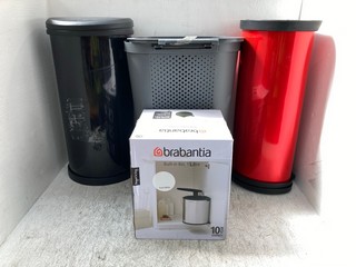 4 X HOUSEHOLD ITEMS TO INCLUDE BRABANTIA BUILT-IN BIN 15L: LOCATION - D 14