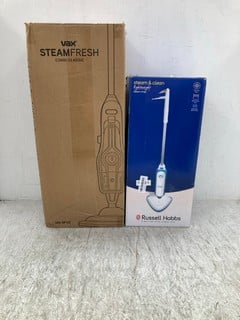 RUSSELL HOBBS STEAM & CLEAN LIGHTWEIGHT STEAM MOP TO INCLUDE VAX STEAM FRESH COMBI CLASSIC STEAM CLEANER FOR CARPET AND TILE: LOCATION - D 14