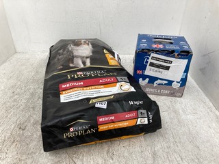 QTY OF BUTCHERS NOURISHING FOOD FOR DOGS - BBE: DECEMBER 2026 TO INCLUDE PURINA PROPLAN DRY DOG FOOD 14KG - BBE:OCTOBER 2025: LOCATION - D 13