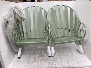 2 X SUNBURST ROCKER BISTRO SET - CHAIRS TO INCLUDE TABLE: LOCATION - D 13