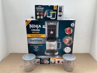 NINJA CREAMI DELUXE 10 - IN - 1 ICE CREAM AND FROZEN DRINK MAKER TO INCLUDE NINJA CREAMI DELUXE 24 OZ. PINTS & LIDS: LOCATION - D 8