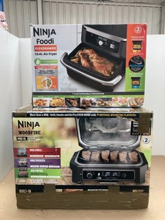 NINJA FOODI FLEXDRAWER 10.4L AIR FRYER TO INCLUDE NINJA WOODFIRE PRO XL ELECTRIC BBQ GRILL & SMOKER: LOCATION - D 7