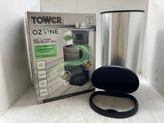 TOWER OZONE 60L SENSOR BIN IN BLACK: LOCATION - A7