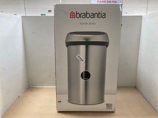 BRABANTIA TOUCH BIN 60L IN MATT BLACK: LOCATION - A10