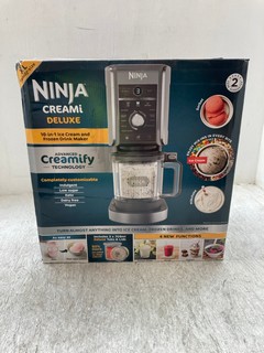 NINJA CREAMI DELUXE 10-IN-1 ICE CREAM AND FROZEN DRINK MAKER - MODEL: NC501UK - RRP: £275: LOCATION - A12