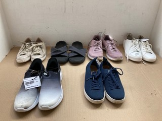 QTY OF ASSORTED SHOES TO INCLUDE NATURALIZER WHITE TRAINER SIZE UK 6: LOCATION - A13