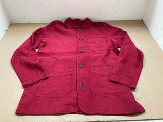 CORDINGS MONTY VINTAGE LINEN JACKET IN WINE SIZE NOT INCLUDED - RRP: £195: LOCATION - A15