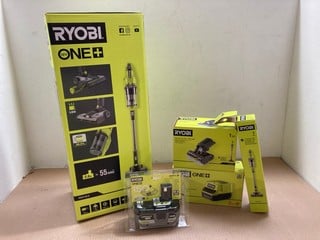 5 X RYOBI PRODUCTS TO INCLUDE RYOBI ONE + CORDLESS STICK VAC: LOCATION - A15