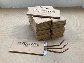 QTY OF HYDRATE REUSABLE STRAW SETS IN ROSE GOLD: LOCATION - A15