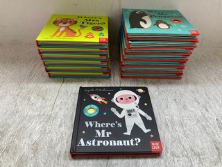 QTY OF ASSORTED CHILDRENS BOOKS TO INCLUDE WHERE'S MRS TIGER BY INGELA P ARRHENIUS: LOCATION - A16