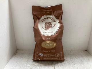 GRIFFITHS ORIGINAL BEEF DOG FOOD 15KG - BBE: 06.2025: LOCATION - A17