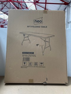 NEO BLACK 6FT FOLDING TABLE: LOCATION - B21