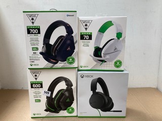 4 X ASSORTED GAMING HEADSETS TO INCLUDE TURTLE BEACH STEALTH 600 GEN 2 USB IN BLACK: LOCATION - B17