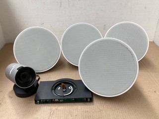 4 X CRESTRON SAROS PD4T-W-T SPEAKERS TO INCLUDE CISCO A1AB44200108 CAMERA: LOCATION - B17