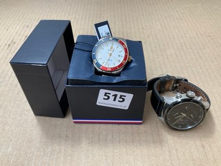 2 X HILFIGER WATCHES TO INCLUDE TOMMY HILFIGER MENS STAINLESS STEEL AUTOMATIC WATCH 1710551 - RRP: £289.00: LOCATION - B17