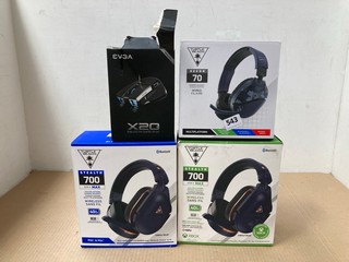 4 X ASSORTED HEADSETS TO INCLUDE TURTLE BEACH RECON 70 WIRED HEADPHONES: LOCATION - B16