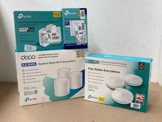 QTY OF TP-LINK ITEMS TO INCLUDE DECO HOME MESH WIFI 6 SYSTEM AX3000 DECO X50: LOCATION - B16