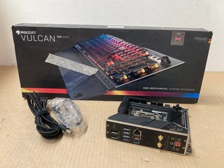 2 X ASSORTED TECH ACCESSORIES TO INCLUDE ROCCAT VULCAN 120 AIMO GAMING KEYBOARD: LOCATION - B14