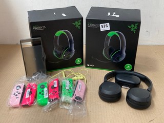 QTY OF ASSORTED TECH ACCESSORIES TO INCLUDE RAZER KAIRA WIRELESS HEADSET FOR XBOX: LOCATION - B14