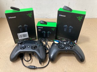 QTY OF ASSORTED TECH ITEMS TO INCLUDE RAZER HAMMERHEAD WIRELESS EARBUDS: LOCATION - B14