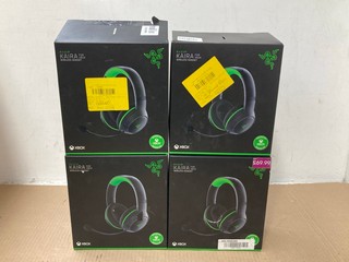 4 X RAZER HEADSETS TO INCLUDE KAIRA WIRELESS HEADSET FOR XBOX: LOCATION - B14