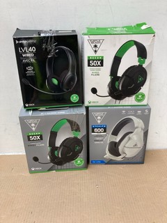 4 X HEADSETS TO INCLUDE TURTLE BEACH STEALTH 600 GEN 2 WIRELESS AMPLIFIED GAMING HEADSET: LOCATION - B13