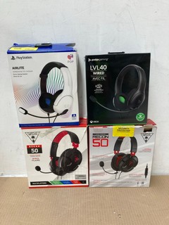 4 X HEADSETS TO INCLUDE TURTLE BEACH RECON 50 WIRED GAMING HEADSET: LOCATION - B13