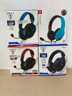 4 X HEADSETS TO INCLUDE TURTLE BEACH RECON 50P WIRED GAMING HEADSET: LOCATION - B13