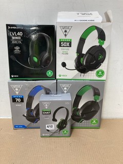 5 X HEADSETS TO INCLUDE TURTLE BEACH RECON WIRED CHAT COMMUNICATOR: LOCATION - B13