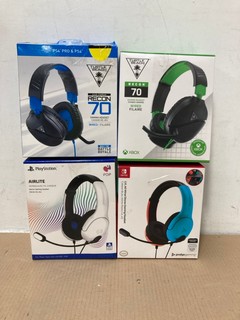 4 X HEADSETS TO INCLUDE TURTLE BEACH RECON 70 WIRED GAMING HEADSET: LOCATION - B13