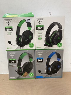 4 X HEADSETS TO INCLUDE TURTLE BEACH RECON 50X WIRED GAMING HEADSET: LOCATION - B 12