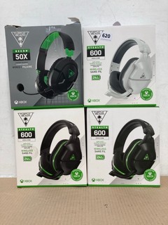 3 X TURTLE BEACH STEALTH 600 GEN 2 USB WIRELESS AMPLIFIED GAMING HEADSETS TO INCLUDE TURTLE BEACH RECON 50X WIRED GAMING HEADSET: LOCATION - B 12