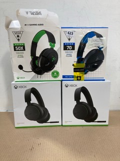 4 X HEADSETS TO INCLUDE TURTLE BEACH RECON 70 WIRED GAMING HEADSET: LOCATION - B 12