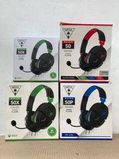 4 X HEADSETS TO INCLUDE TURTLE BEACH RECON 50X WIRED GAMING HEADSET: LOCATION - B 12