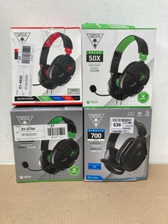 4 X HEADSETS TO INCLUDE TURTLE BEACH STEALTH 700 GEN WIRELESS AMPLIFIED GAMING HEADSET: LOCATION - B 11