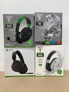 4 X HEADSETS TO INCLUDE TURTLE BEACH RECON 50X WIRED GAMING HEADSET: LOCATION - B 11