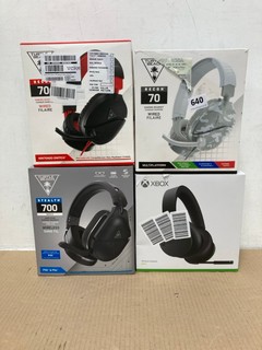 4 X HEADSETS TO INCLUDE TURTLE BEACH RECON 70 WIRED GAMING HEADSET: LOCATION - B 11