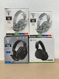 4 X HEADSETS TO INCLUDE TURTLE BEACH RECON 70 WIRED GAMING HEADSET: LOCATION - B 11