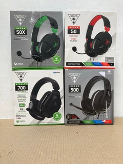 4 X HEADSETS TO INCLUDE TURTLE BEACH RECON 50 WIRED GAMING HEADSET: LOCATION - B 11