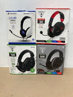 4 X HEADSETS TO INCLUDE TURTLE BEACH RECON 500 WIRED GAMING HEADSET: LOCATION - B 11