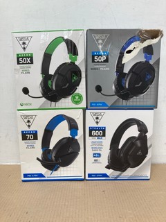 4 X HEADSETS TO INCLUDE TURTLE BEACH RECON 50 X WIRED GAMING HEADSET: LOCATION - B 11