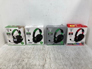 4 X HEADSETS TO INCLUDE TURTLE BEACH RECON 50 X WIRED GAMING HEADSET: LOCATION - B 10