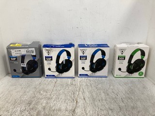 4 X HEADSETS TO INCLUDE TURTLE BEACH RECON 50 P WIRED GAMING HEADSET: LOCATION - B 10