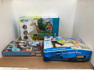 3 X CHILDRENS ITEMS TO INCLUDE VTECH 3 - IN - 1 SPORTS CENTRE 3-8YRS: LOCATION - B 8