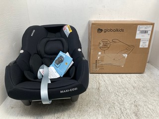 MAXI COSI CABRIO FIX I - SIZE CHILDRENS CAR SEAT MAX 12KGS TO INCLUDE GLOBAL KIDS BOOSTER CAR SEAT 6-12YRS: LOCATION - B 5