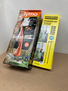 KARCHER EXTENSION SET WINDOW VAC ACCESSORIES TO INCLUDE FLYMO LIGHTWEIGHT SPEEDI GRASS TRIMMER: LOCATION - C 4